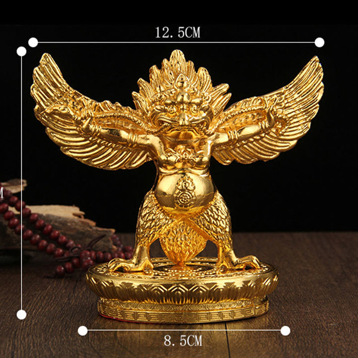 Tibetan Gold Garuda Bird Alloy Protection Home Decoration