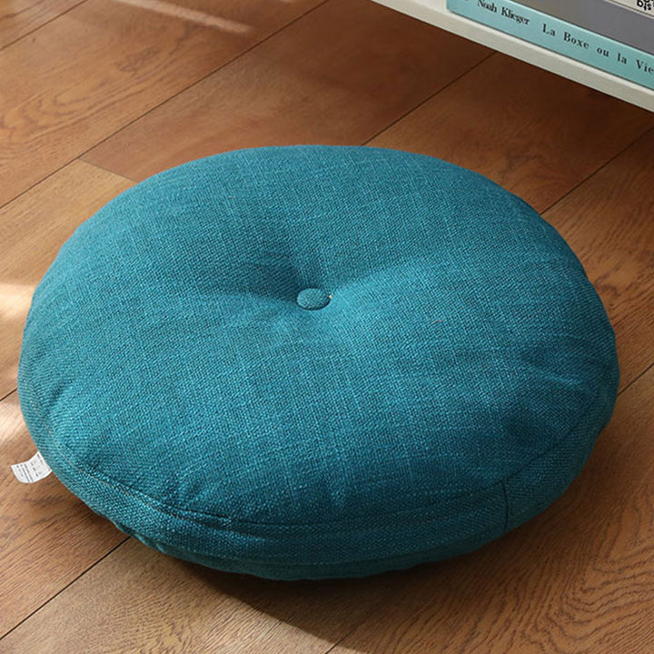 Lotus Simple Pattern Linen Meditation Seat Cushion Home Living Room Decoration